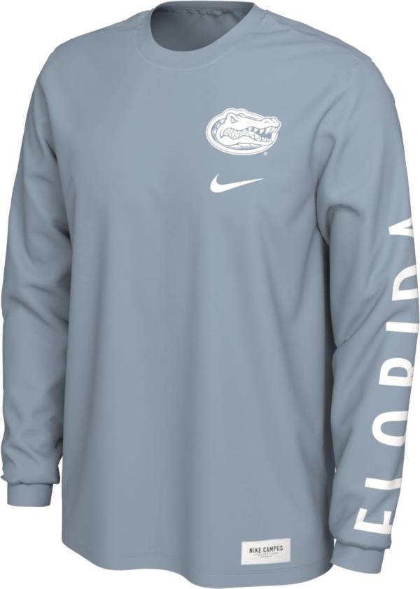 Nike Men's Florida Gators Pastel Blue Seasonal Cotton Long Sleeve T-Shirt