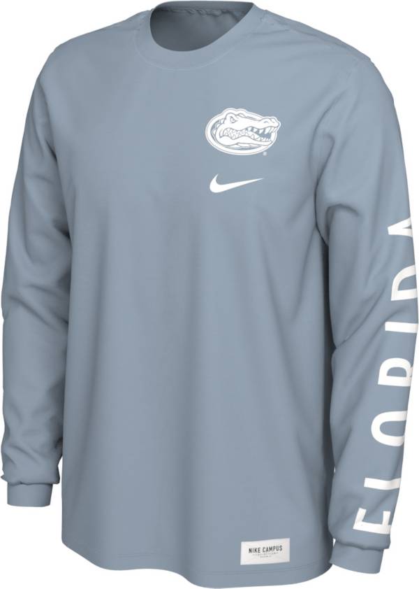 Nike Men's Florida Gators Pastel Blue Seasonal Cotton Long Sleeve T-Shirt product image