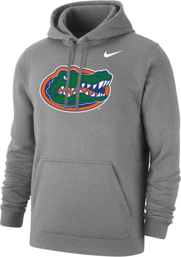 Nike Men's Florida Gators Grey Club Fleece Pullover Hoodie