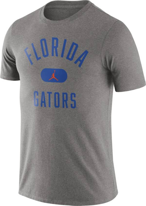 Jordan Men's Florida Gators Grey Basketball Team Arch T-Shirt