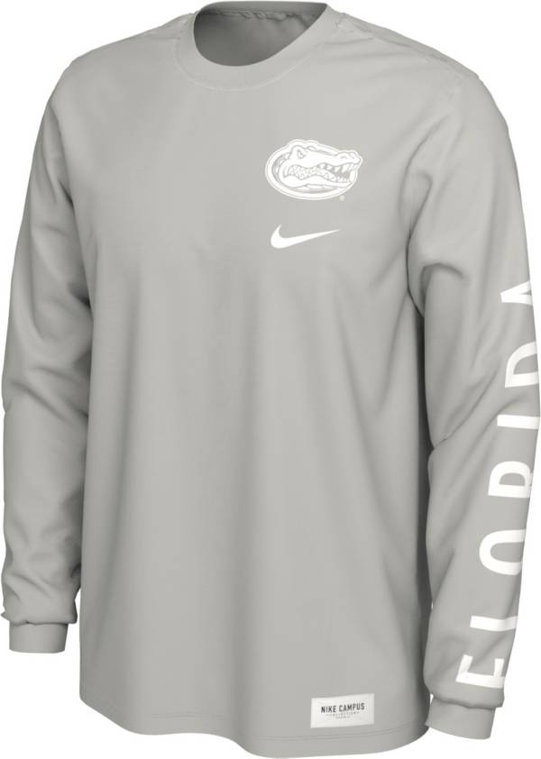 Nike Men's Florida Gators Pastel Grey Seasonal Cotton Long Sleeve T-Shirt product image