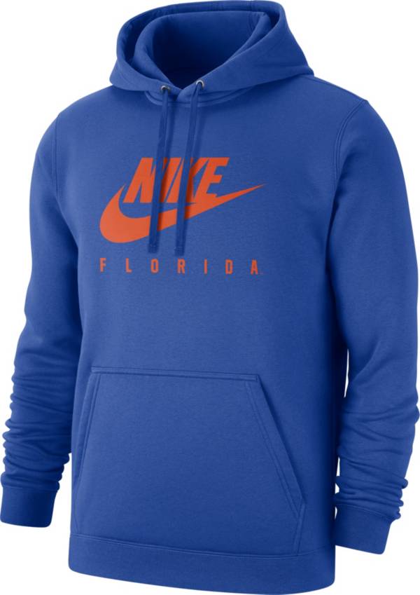 Nike Men's Florida Gators Blue Club Fleece Futura Pullover Hoodie