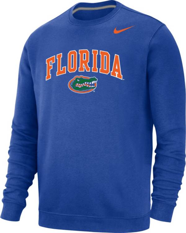 Nike Men's Florida Gators Blue Club Fleece Crew Neck Sweatshirt