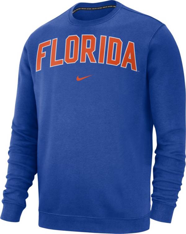 Nike Men's Florida Gators Blue Club Fleece Crew Neck Sweatshirt