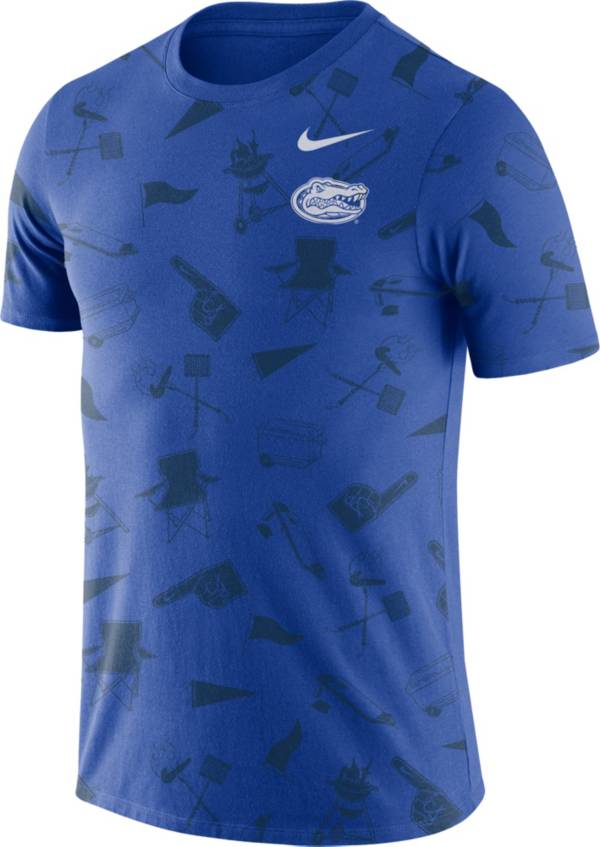 Nike Men's Florida Gators Blue Tailgate Print T-Shirt