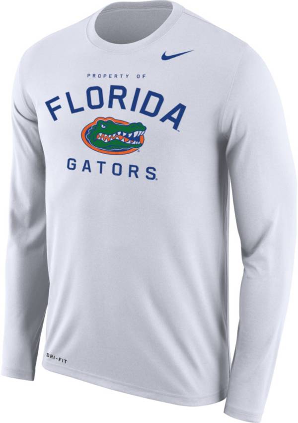 Nike Men's Florida Gators White Dri-FIT Legend Long Sleeve T-Shirt