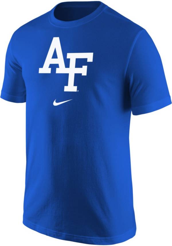 Nike Men's Air Force Falcons Blue Core Cotton Logo T-Shirt