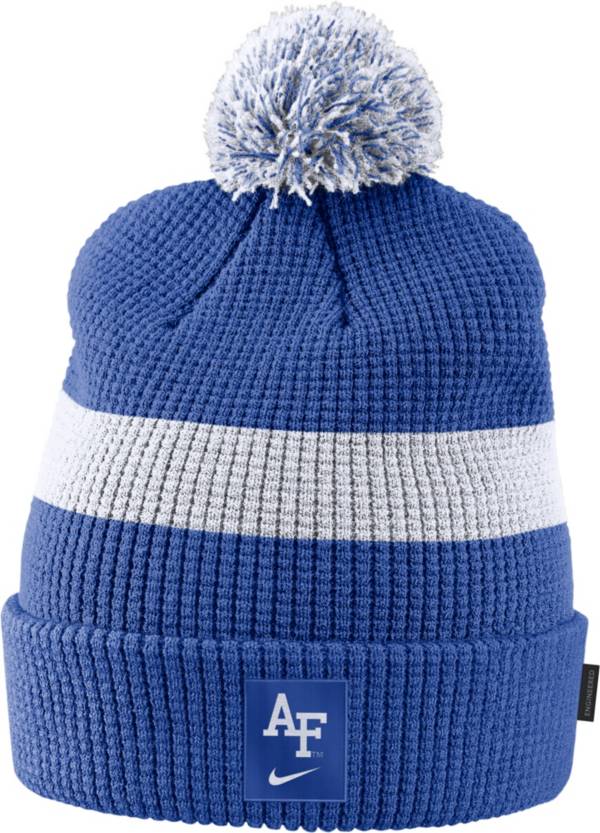 Nike Men's Air Force Falcons Blue Football Sideline Pom Beanie