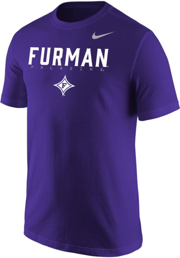 Nike Men's Furman Paladins Purple Core Cotton Graphic T-Shirt