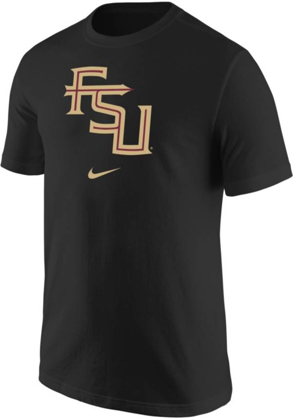 Nike Men's Florida State Seminoles Core Cotton Logo Black T-Shirt