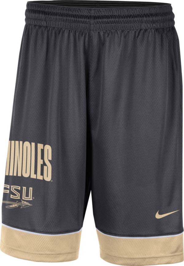 Nike Men's Florida State Seminoles Grey Dri-FIT Fast Break Shorts