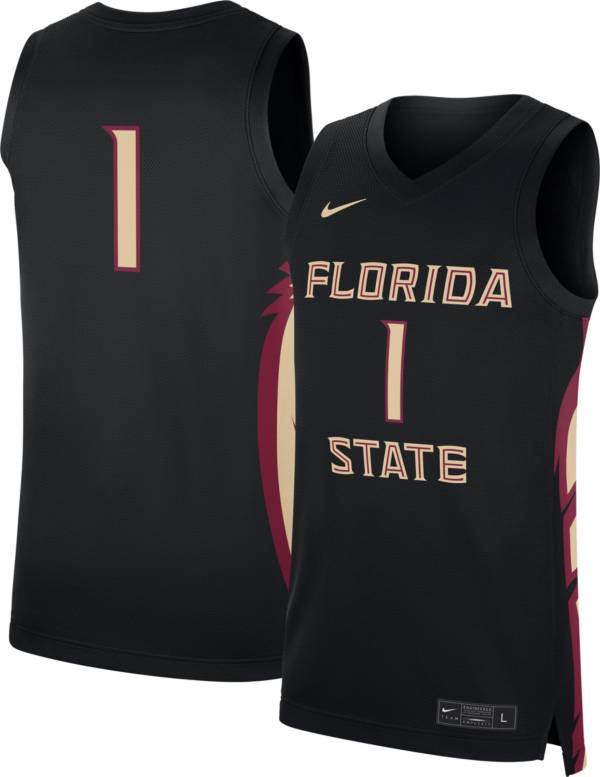 Nike Men's Florida State Seminoles #1 Black Replica Basketball Jersey
