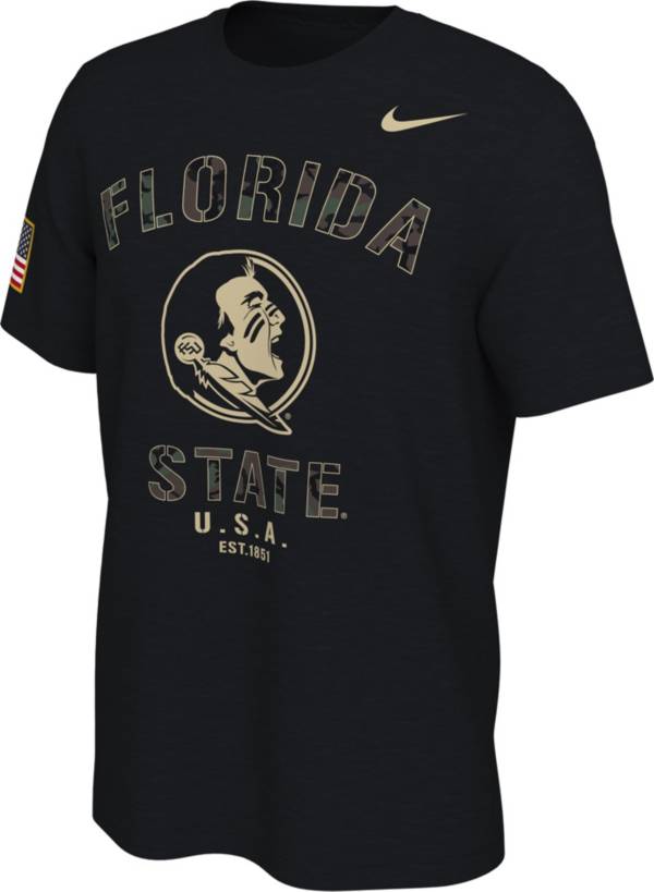 Nike Men's Florida State Seminoles Veterans Day Black T-Shirt
