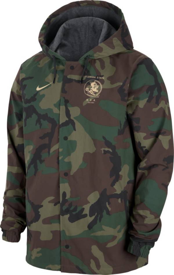 Nike Men's Florida State Seminoles Camo Military Appreciation Lightweight Jacket product image