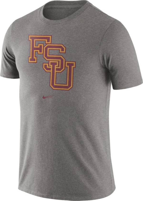 Nike Men's Florida State Seminoles Grey Retro Logo T-Shirt