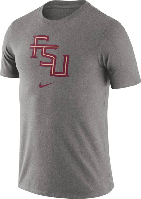 Nike Men's Florida State Seminoles Grey Essential Logo T-Shirt