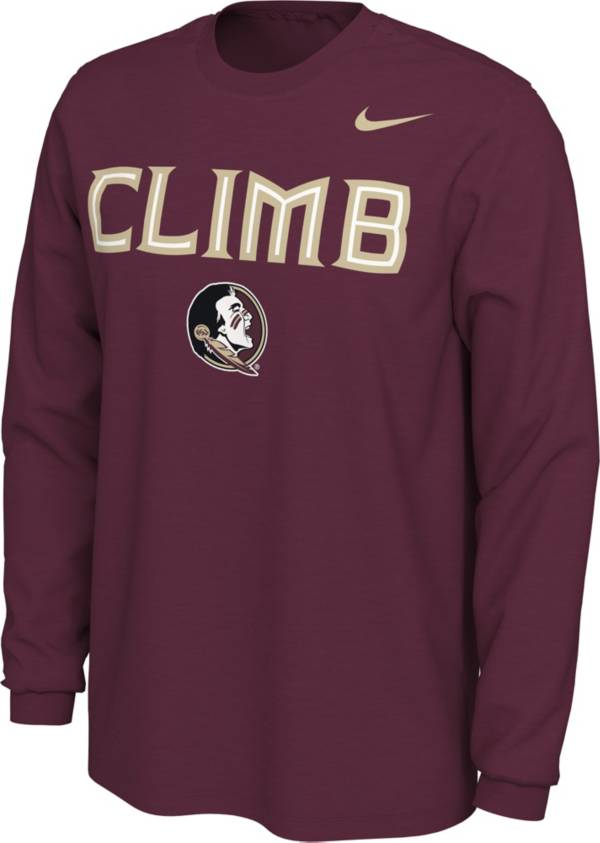 Nike Men's Florida State Seminoles Garnet Climb Mantra Long Sleeve T-Shirt