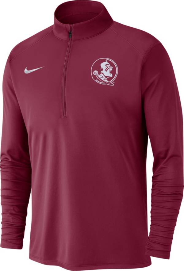 Nike Men's Florida State Seminoles Garnet Dri-FIT Pacer Quarter-Zip Shirt