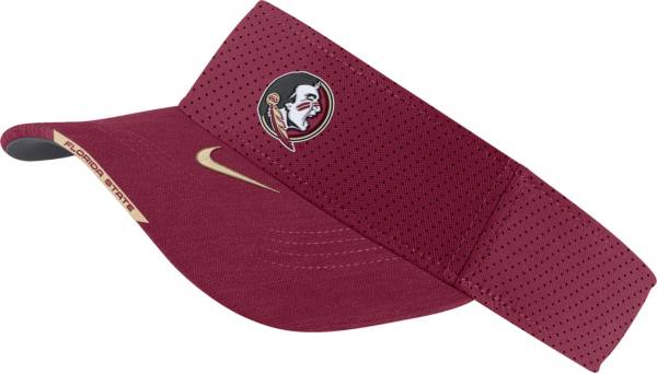 Nike Men's Florida State Seminoles Garnet Aero Football Sideline Visor