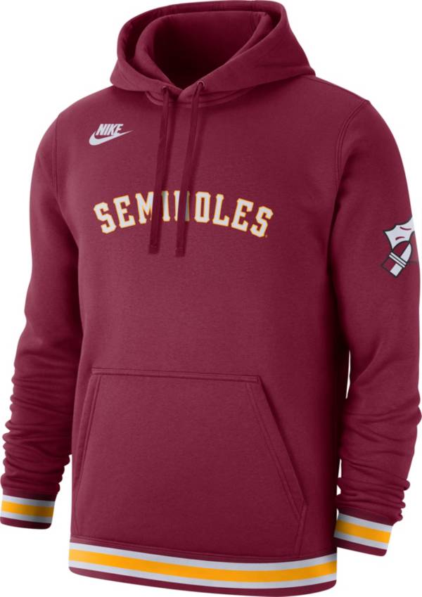 Nike Men's Florida State Seminoles Garnet Retro Fleece Pullover Hoodie