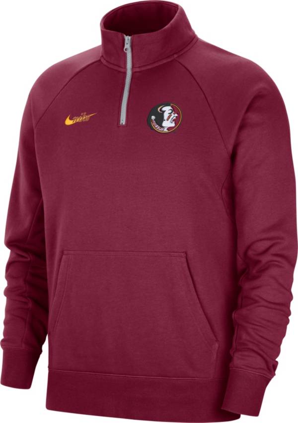 Nike Men's Florida State Seminoles Garnet Retro Quarter-Zip