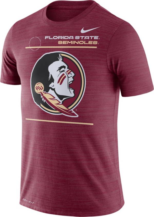 Nike Men's Florida State Seminoles Garnet Dri-FIT Velocity Football Sideline T-Shirt product image