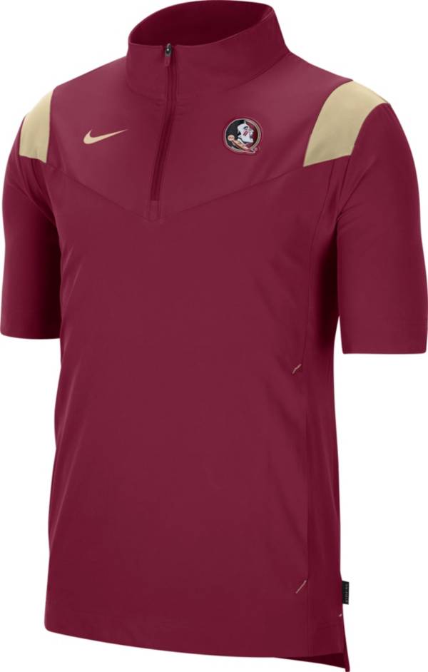 Nike Men's Florida State Seminoles Garnet Football Sideline Coach Short Sleeve Jacket product image