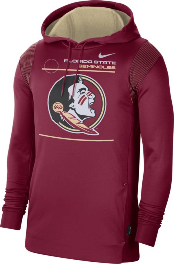 Nike Men's Florida State Seminoles Garnet Therma Performance Pullover Hoodie