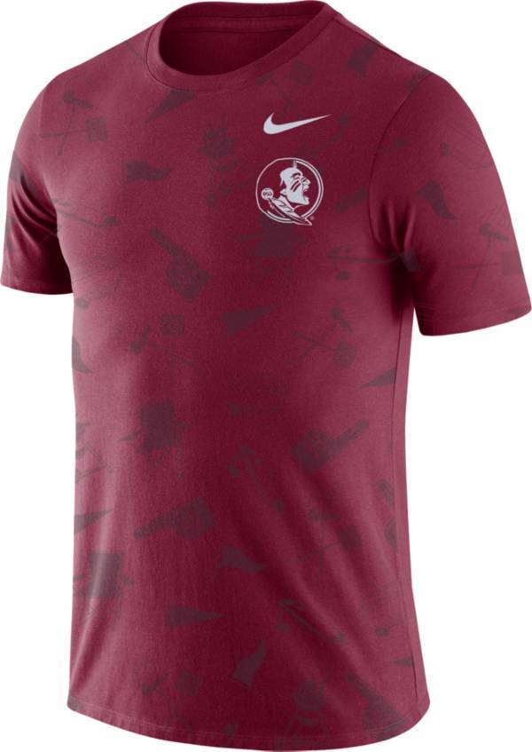 Nike Men's Florida State Seminoles Garnet Tailgate Print T-Shirt