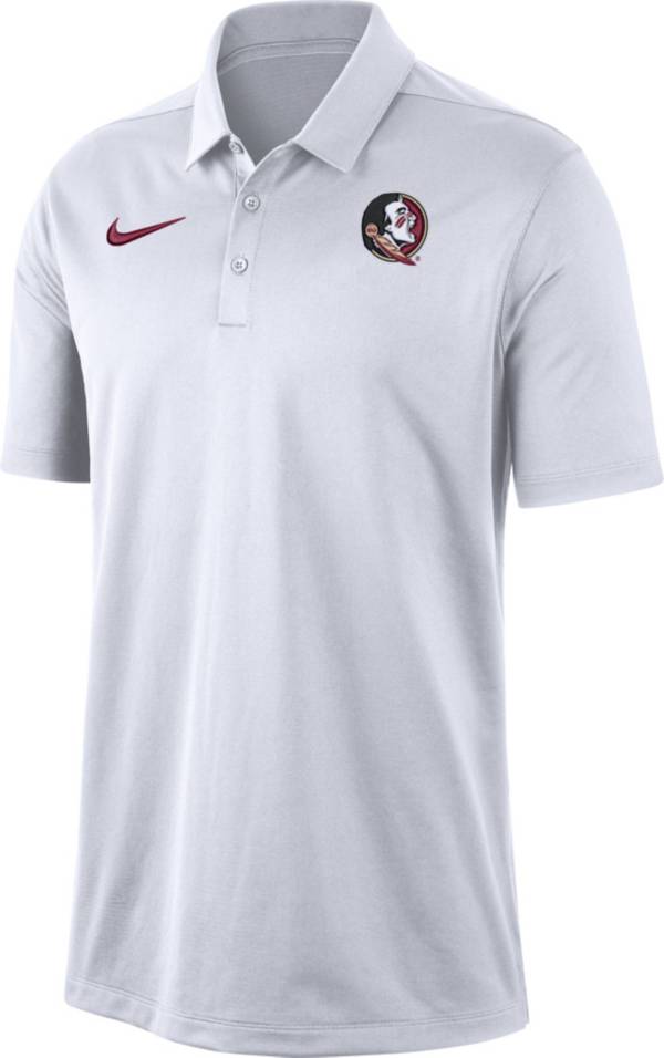 Nike Men's Florida State Seminoles Dri-FIT Franchise White Polo