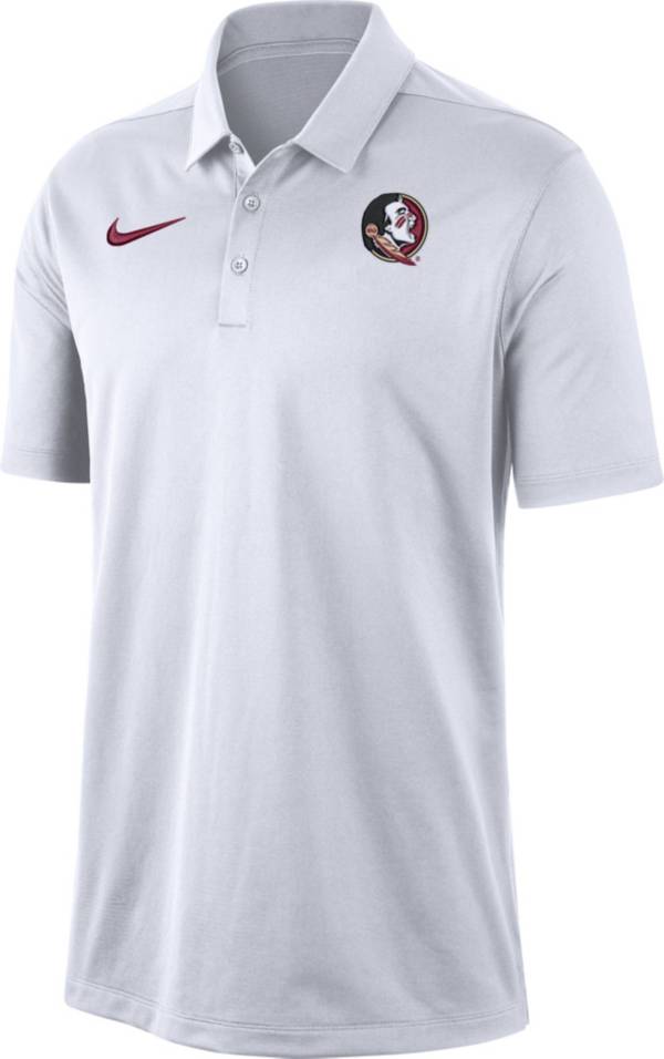 Nike Men's Florida State Seminoles Dri-FIT Franchise White Polo product image