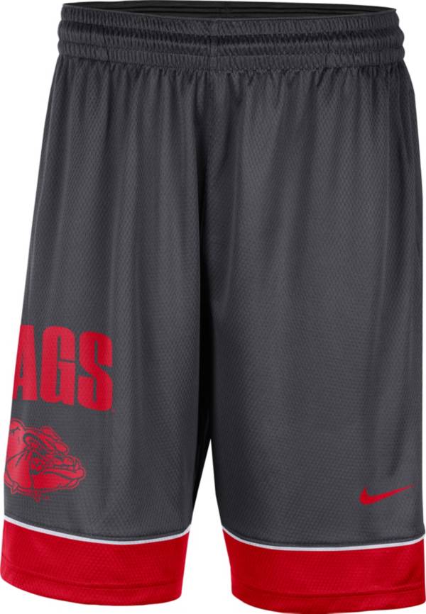 Nike Men's Gonzaga Bulldogs Grey Dri-FIT Fast Break Shorts