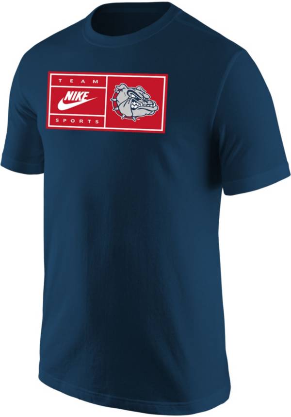 Nike Men's Gonzaga Bulldogs Blue Core Cotton T-Shirt