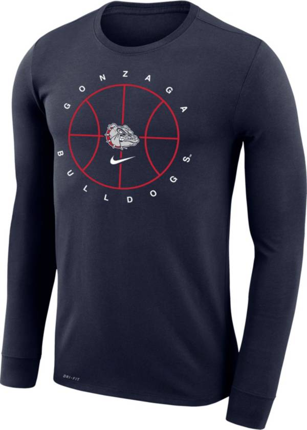 Nike Men's Gonzaga Bulldogs Blue Dri-FIT Legend Long Sleeve Basketball T-Shirt product image