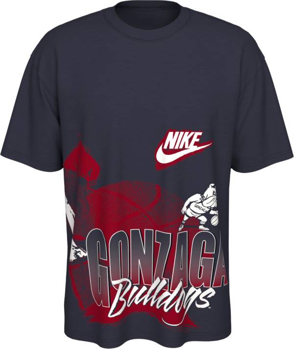 Nike Men's Gonzaga Bulldogs Blue Max90 90's Basketball T-Shirt