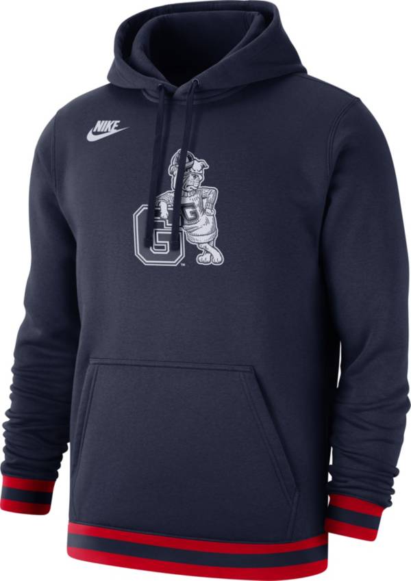 Nike Men's Gonzaga Bulldogs Blue Retro Fleece Pullover Hoodie