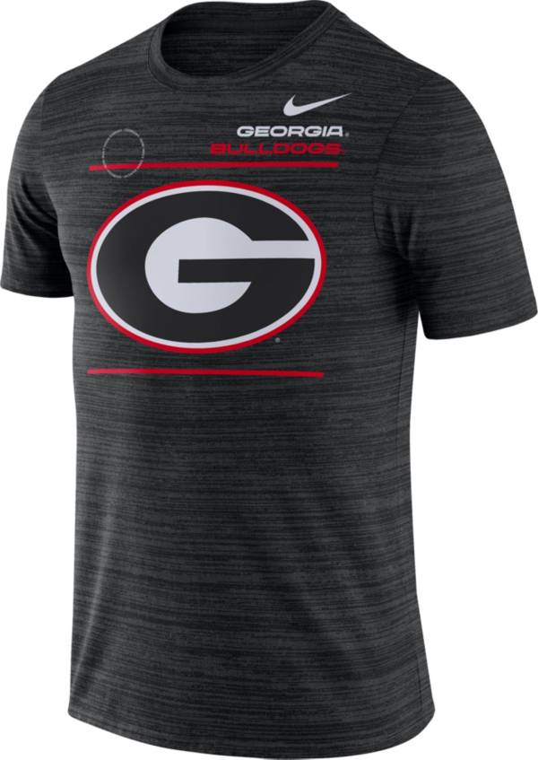 Nike Men's Georgia Bulldogs Dri-FIT Velocity Football Sideline Black T-Shirt