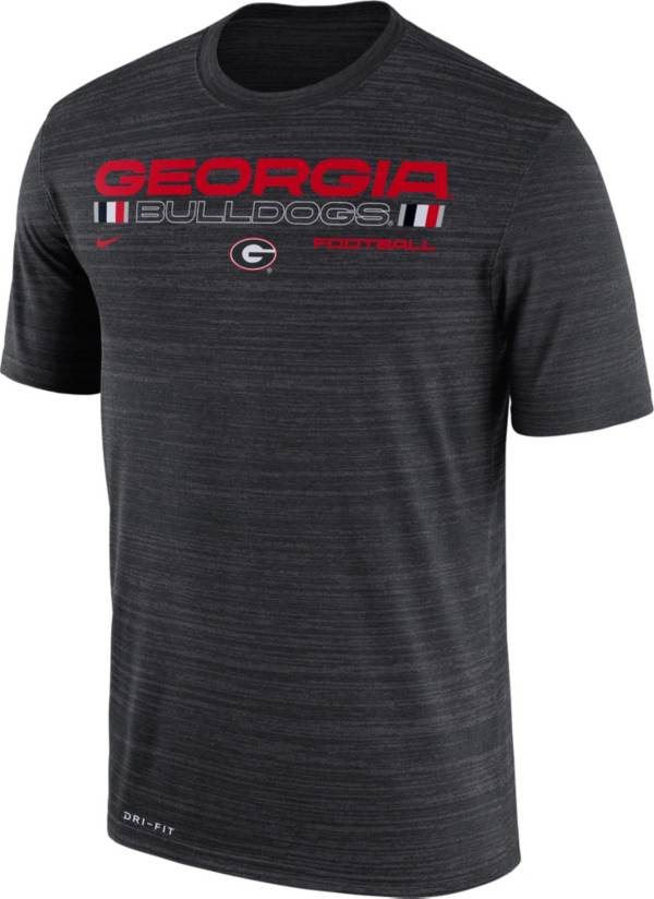 Nike Men's Georgia Bulldogs Black Dri-FIT Velocity Football T-Shirt