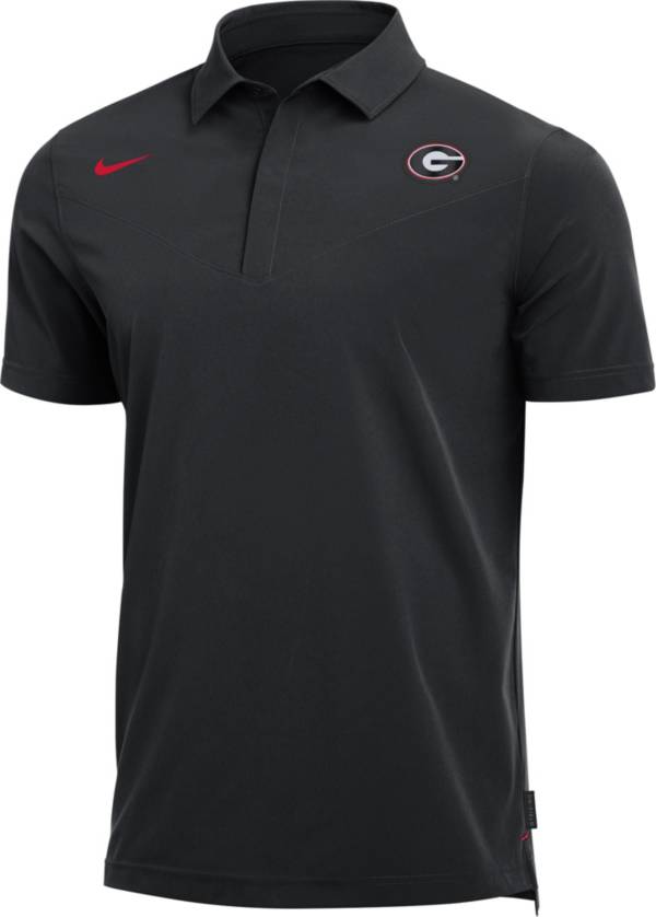 Nike Men's Georgia Bulldogs Dri-FIT Football Sideline UV Black Polo