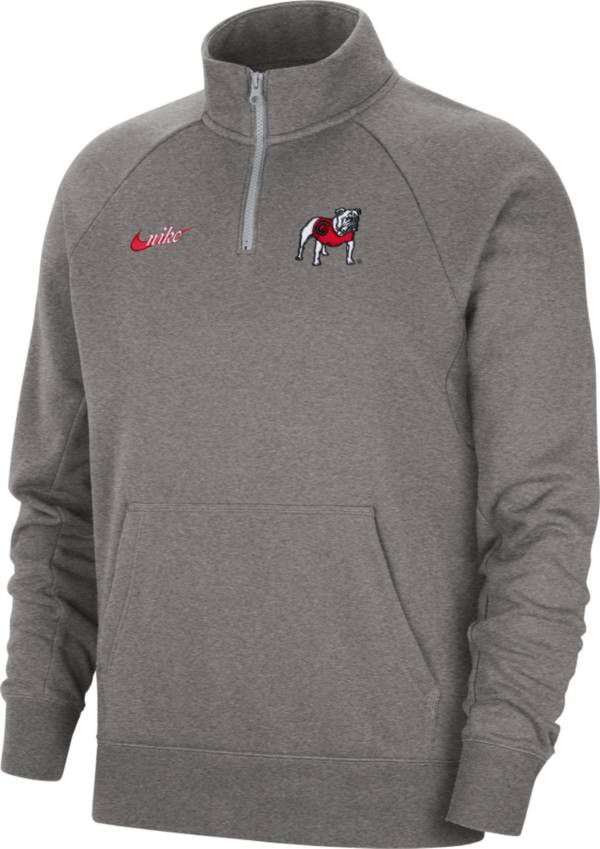 Nike Men's Georgia Bulldogs Grey Retro Quarter-Zip