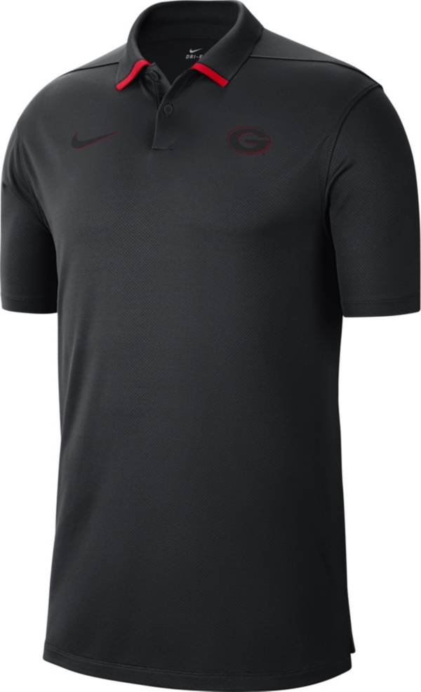 Nike Men's Georgia Bulldogs Black Dri-FIT Vapor Pinnacle Polo