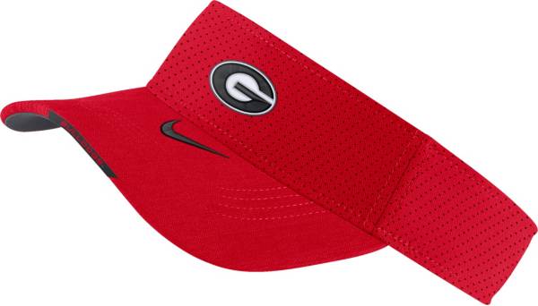 Nike Men's Georgia Bulldogs Red Aero Football Sideline Visor