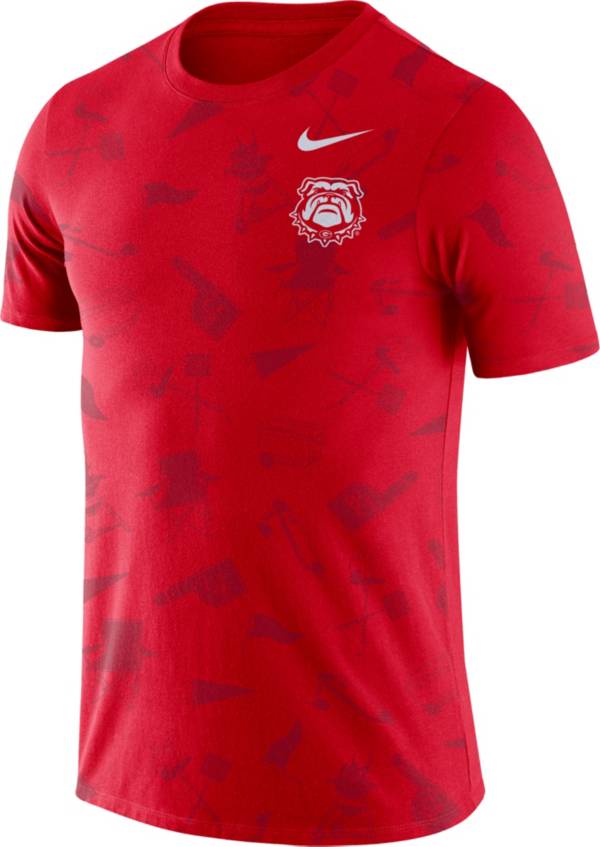 Nike Men's Georgia Bulldogs Red Tailgate Print T-Shirt