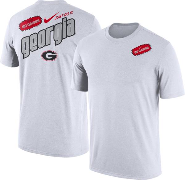 Nike Men's Georgia Bulldogs White Max90 Oversized Just Do It Seasonal T-Shirt