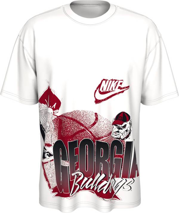 Nike Men's Georgia Bulldogs White Max90 Hoops T-Shirt