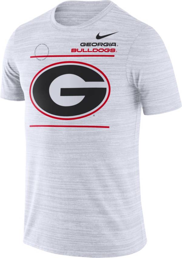 Nike Men's Georgia Bulldogs White Football Sideline Velocity T-Shirt