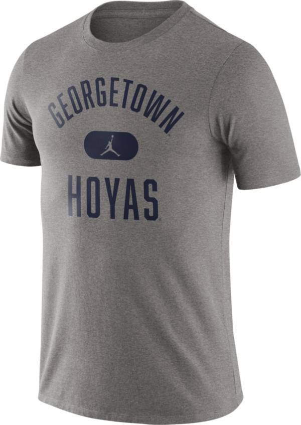 Nike Men's Georgetown Hoyas Grey Basketball Team Arch T-Shirt