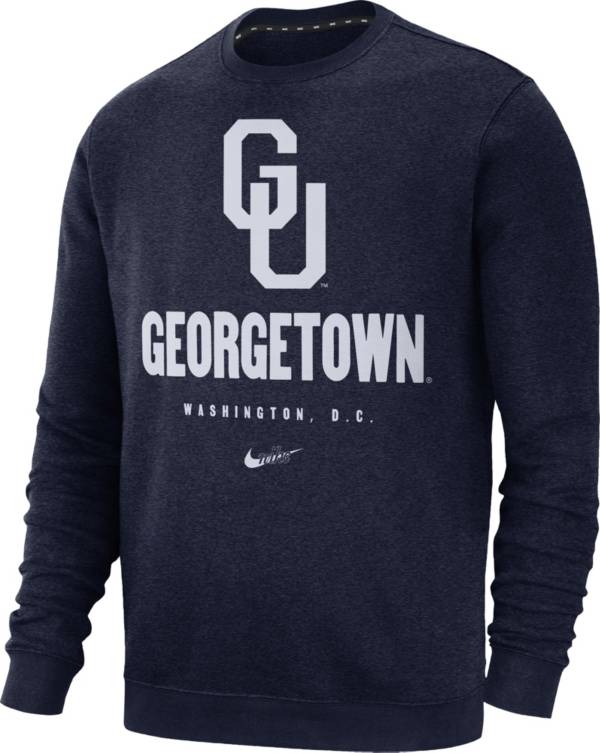 Nike Men's Georgetown Hoyas Blue Vault Logo Club Fleece Crew Neck Sweatshirt