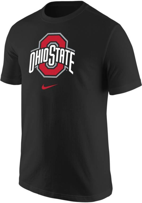 Nike Men's Ohio State Buckeyes Core Cotton Logo Black T-Shirt