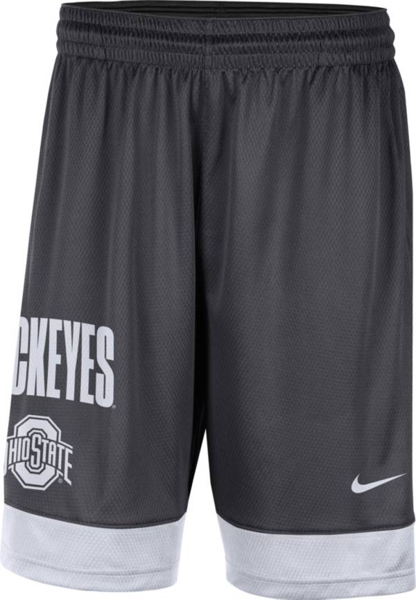 Nike Men's Ohio State Buckeyes Grey Dri-FIT Fast Break Shorts